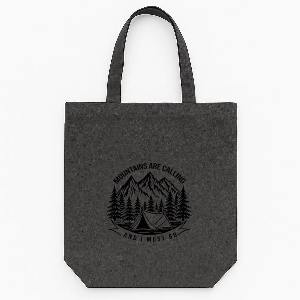 Adventurer Hiking Energetic Graphic Tote Canvas Bag