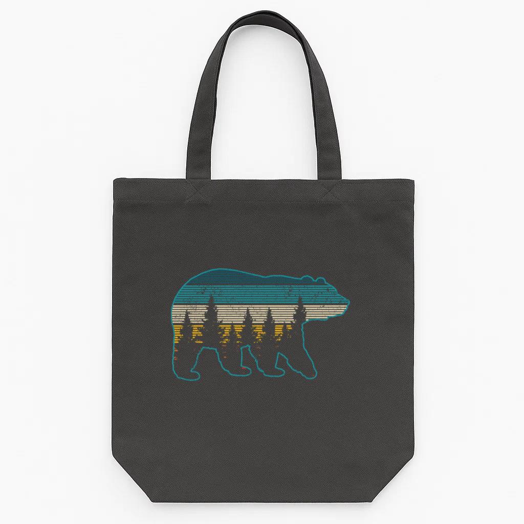 Bear Nature Hiking Hunting Tote Canvas Bag
