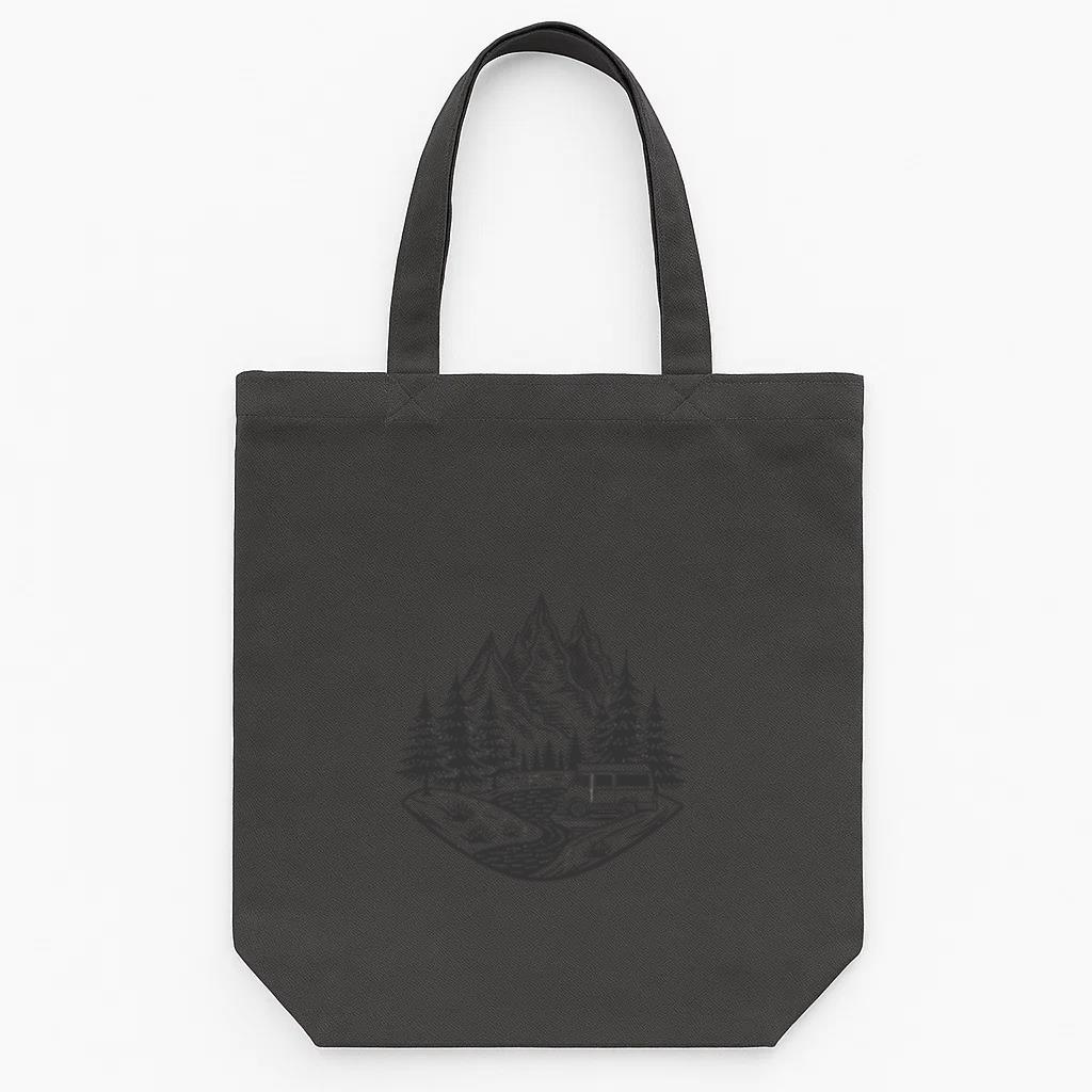 Camper Hiking Happy Bold Tote Canvas Bag