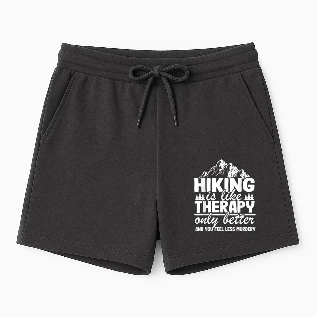 Camping Hiking Is Like Therapy Vintage Mountain Short