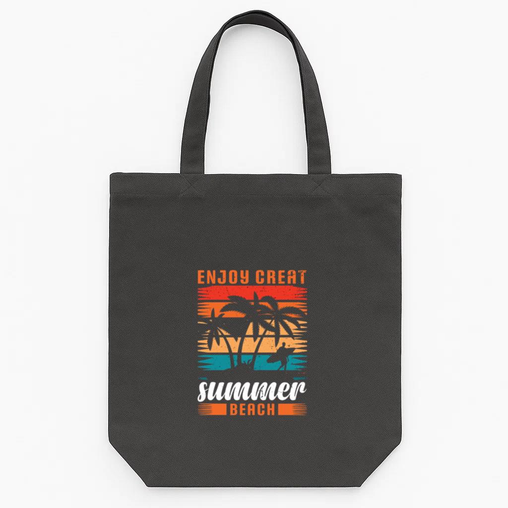 Explorer Hiking Excited Modern Tote Canvas Bag