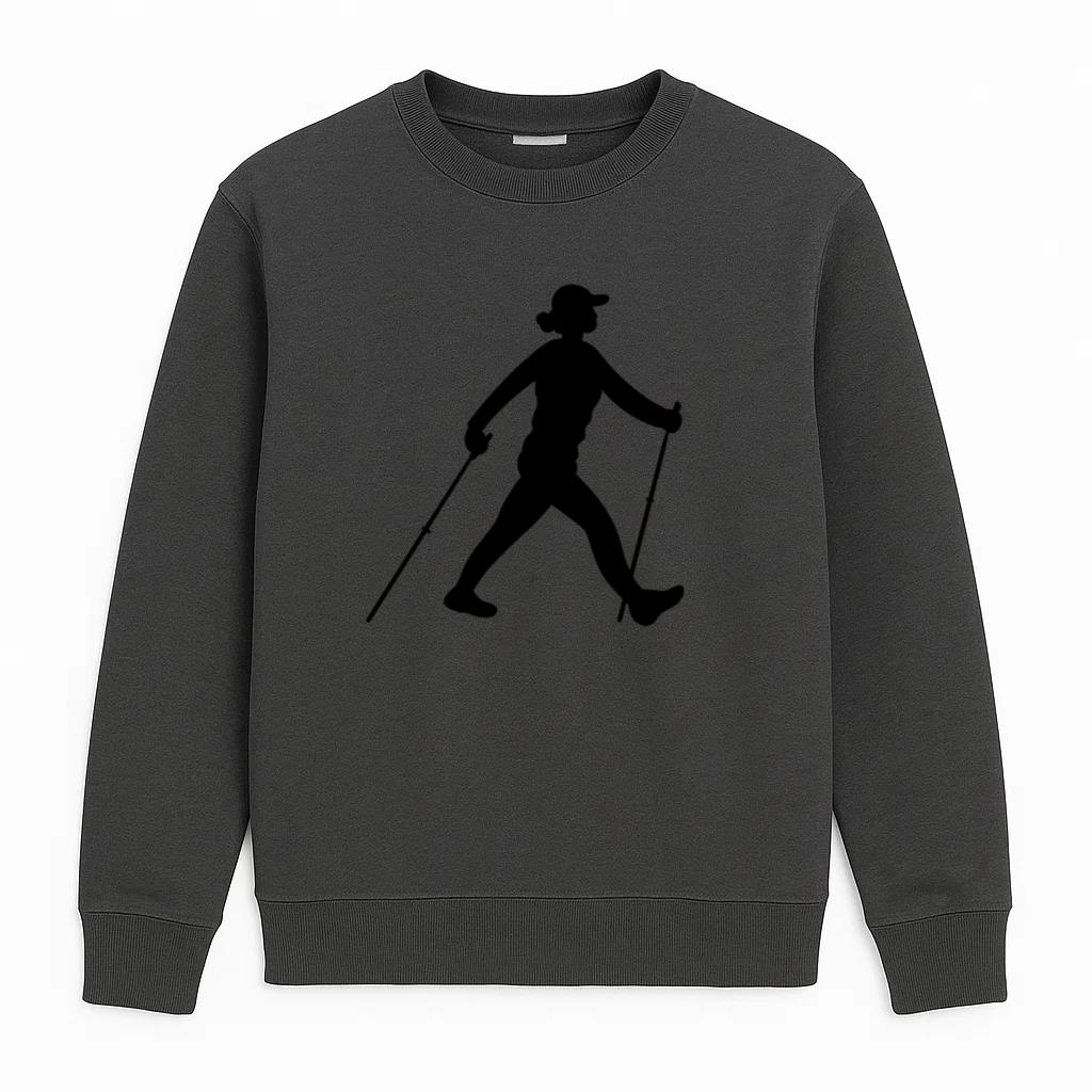 Hiking Woman Silhouette Sweatshirt