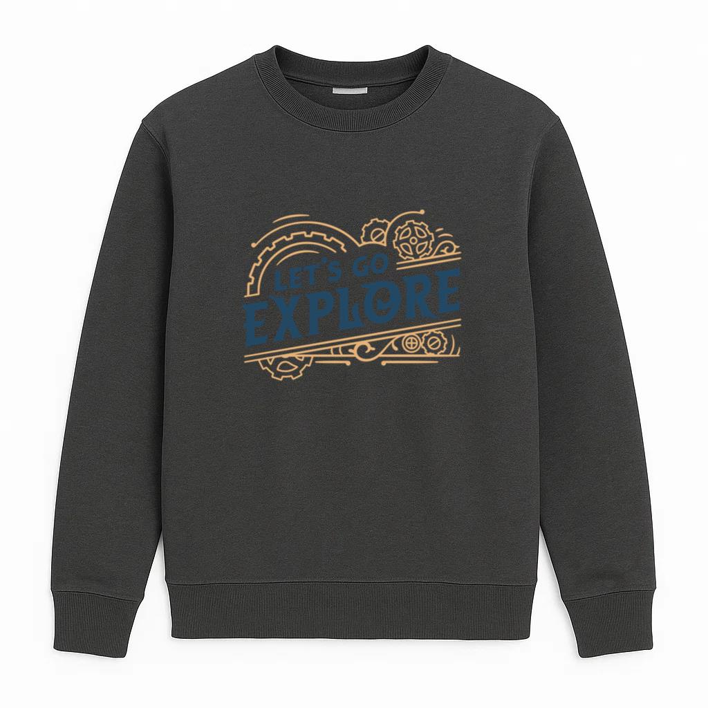 Lets Go Explore Vintage Quote Sweatshirt