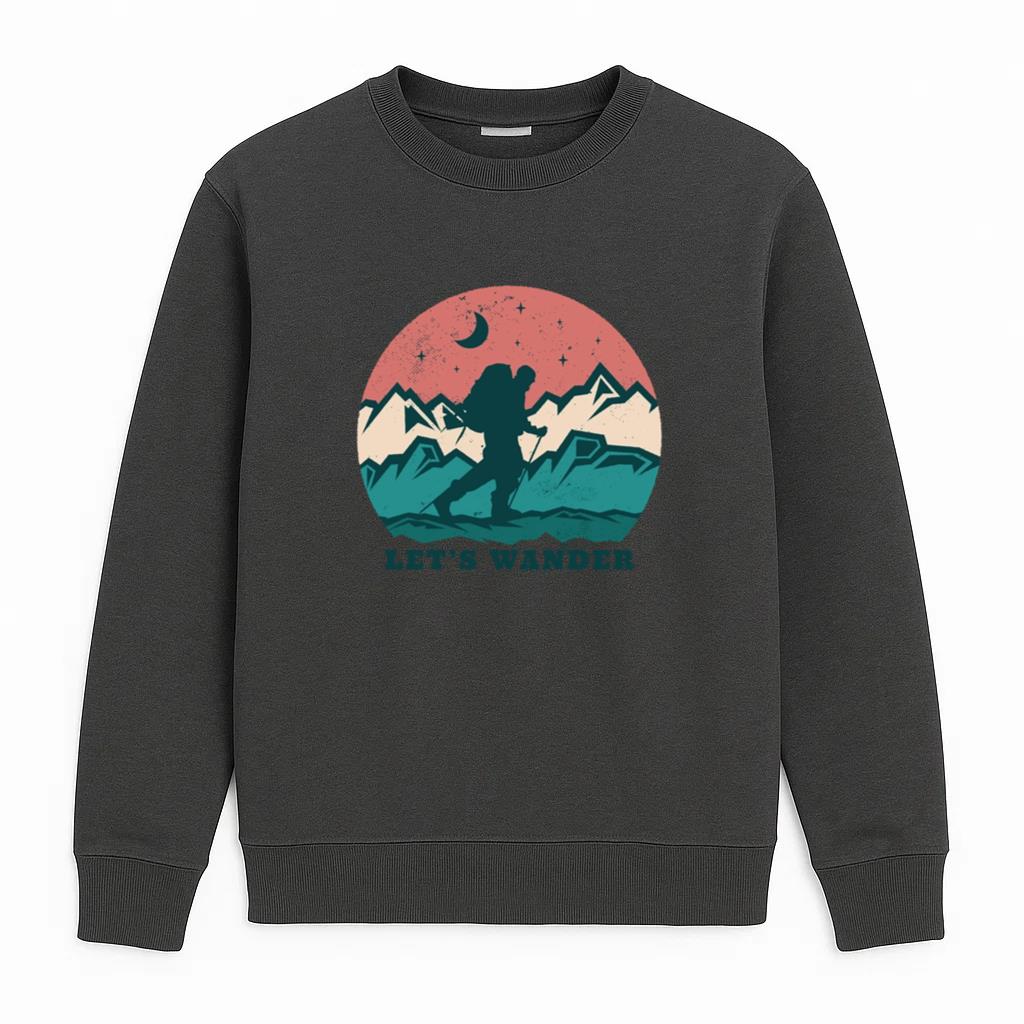 Lets Wander Mountain Badge Sweatshirt