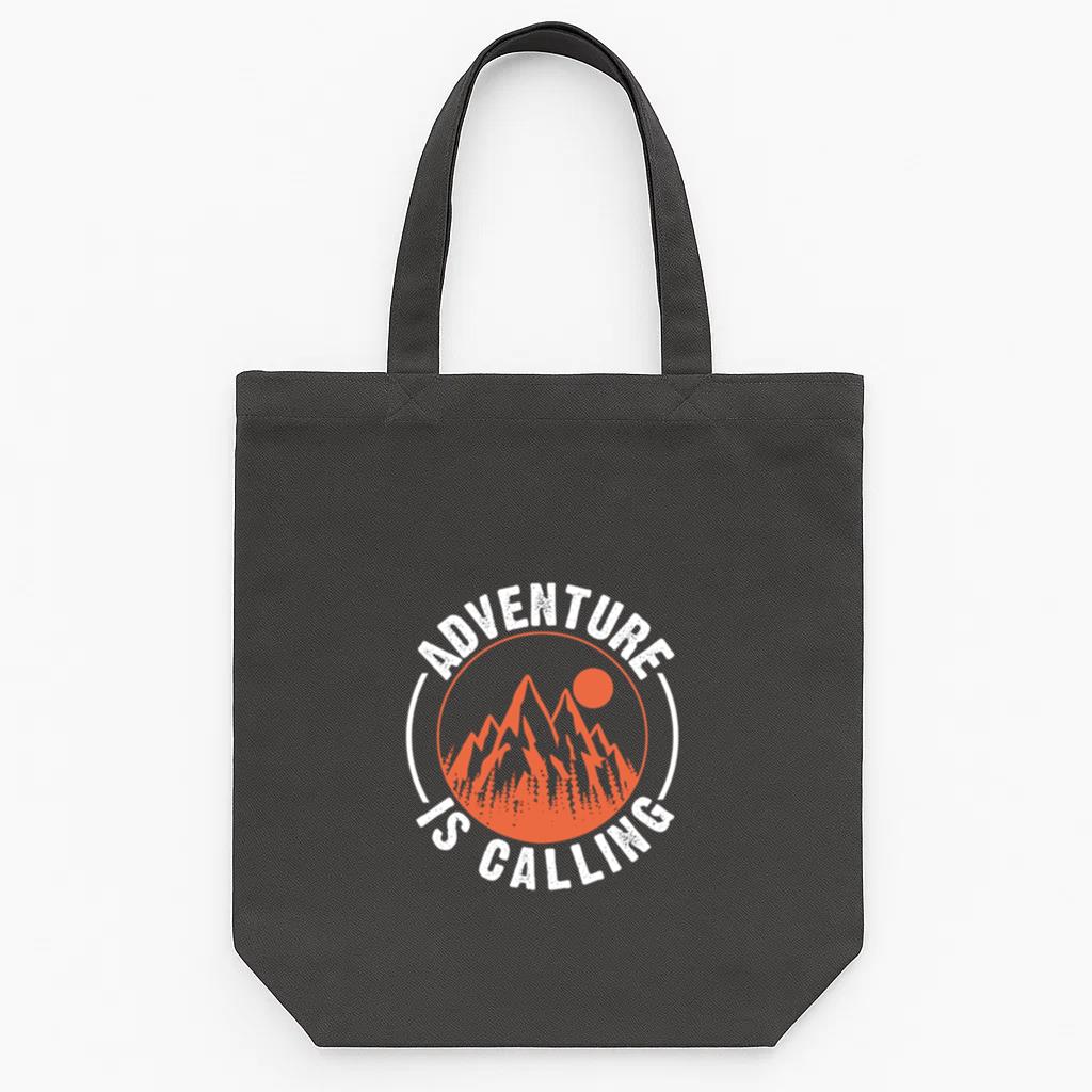 Man Hiking Peaceful Artistic Tote Canvas Bag