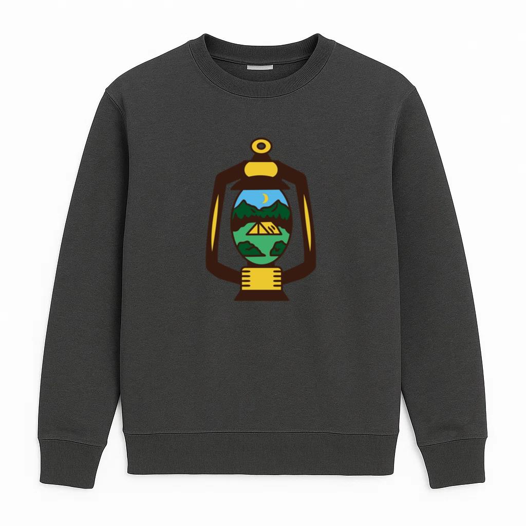 Mountain Camping Scene Design Sweatshirt