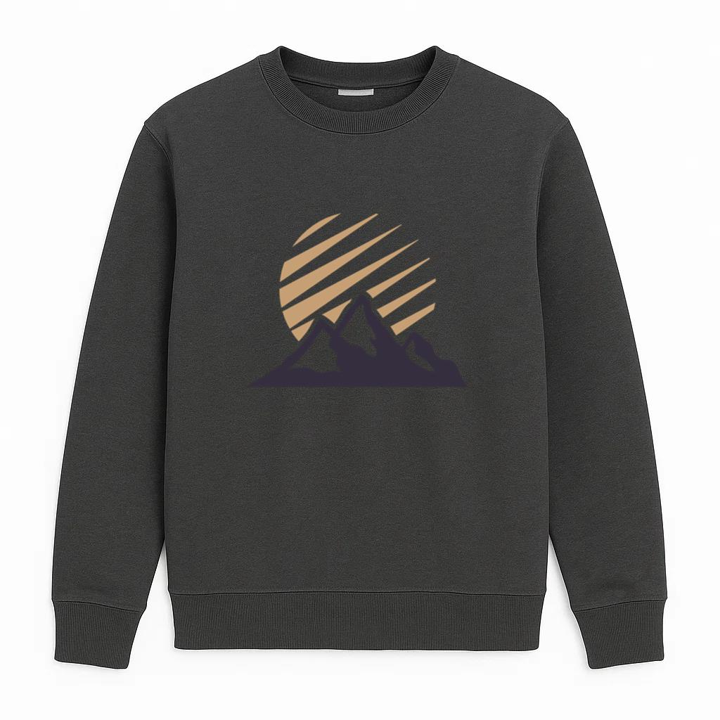 Mountain Label Badge With Sun Sweatshirt