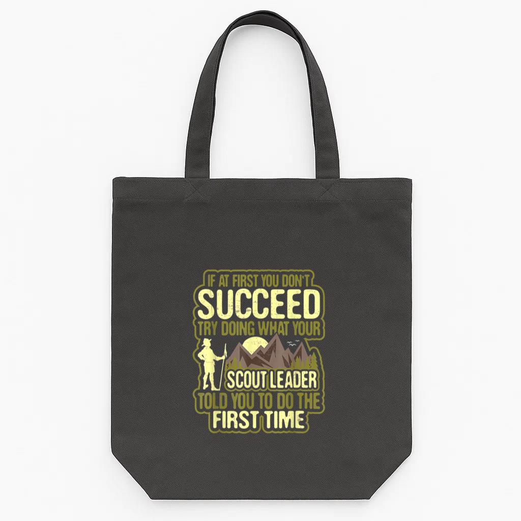 Scout Leader Camping Boy Hiking Tote Canvas Bag