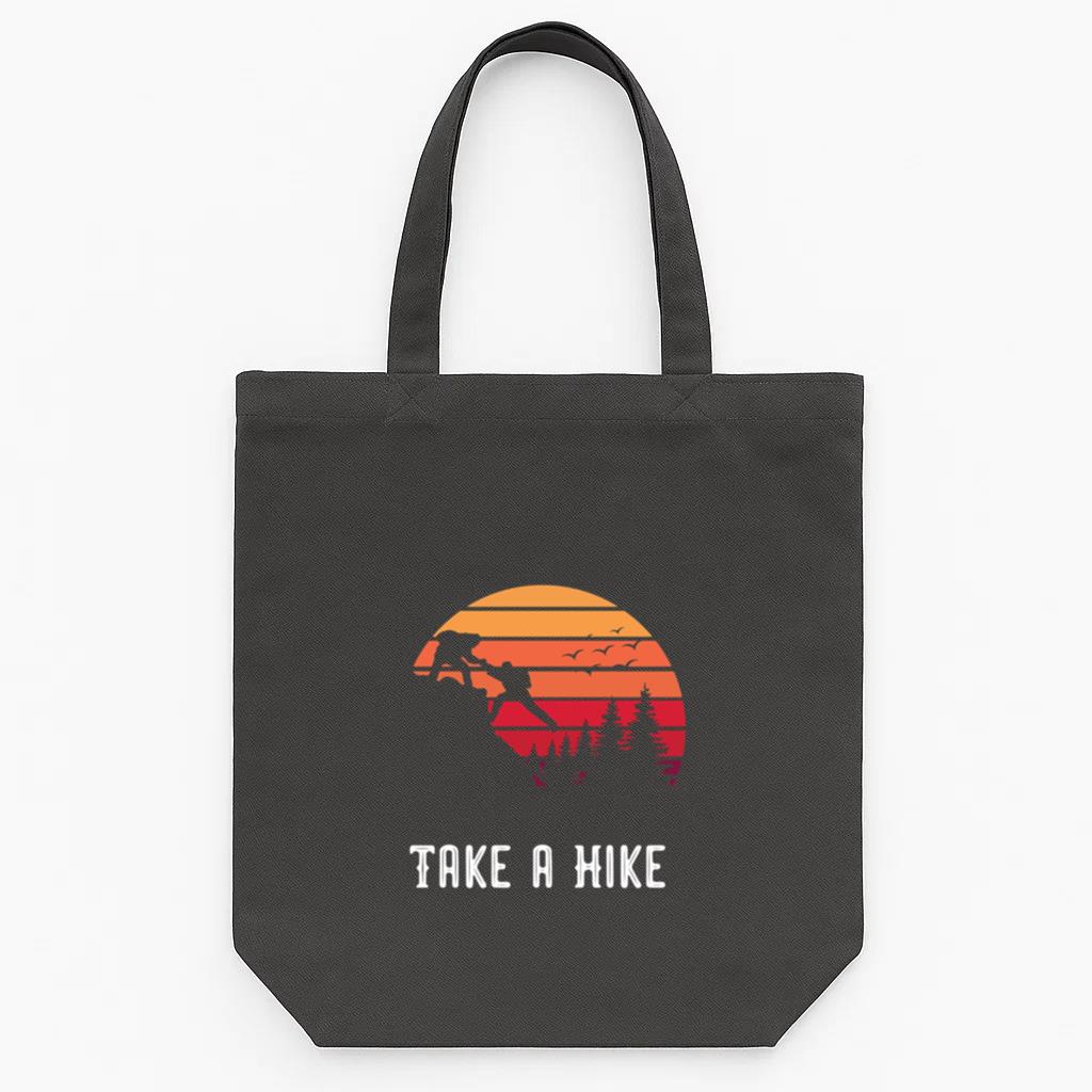 Traveler Hiking Energetic Scenic Tote Canvas Bag