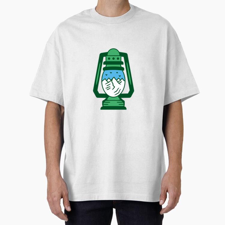 Vintage Lantern With Mountain And Sky Scene T Shirt