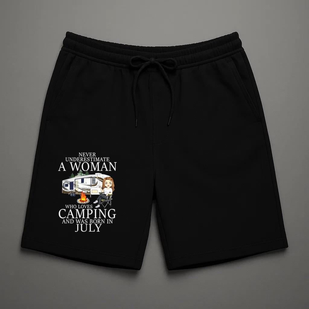 Woman Loves Camping Born In July Shoes